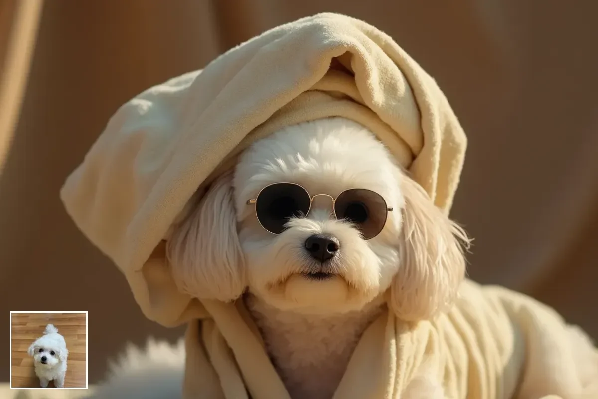 Magazine Chic style - fashionable pet with designer accessories